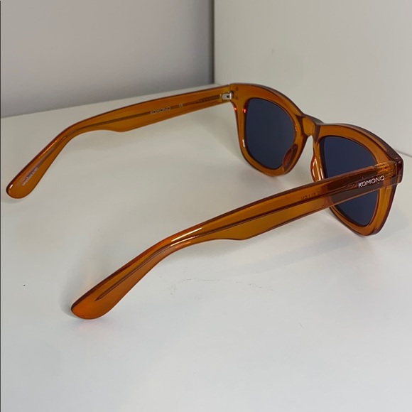 KOMONO sunglasses 🕶 New Allen Tangerine Orange Blue wayfarer - Picture 11 of 13